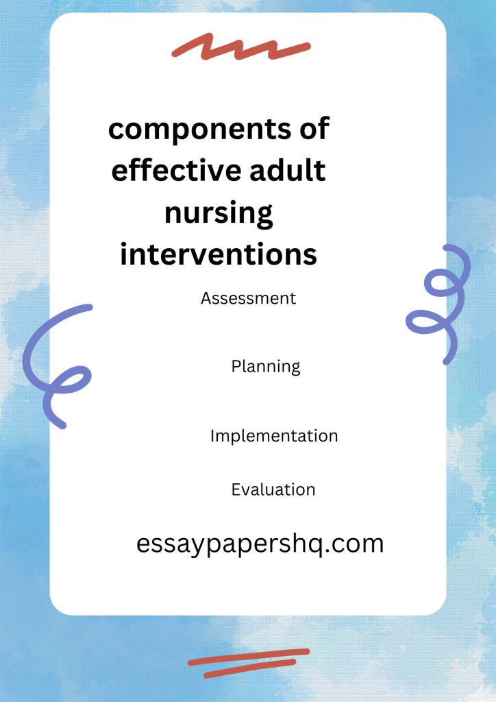 Adult Nursing Interventions